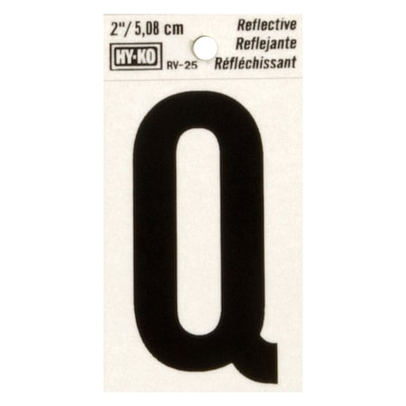 Hy-Ko 2In Reflective Letter Q, 10PK B00428